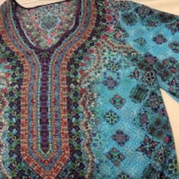Boho Airy Topper with Matching Tank - Picture 1 of 3
